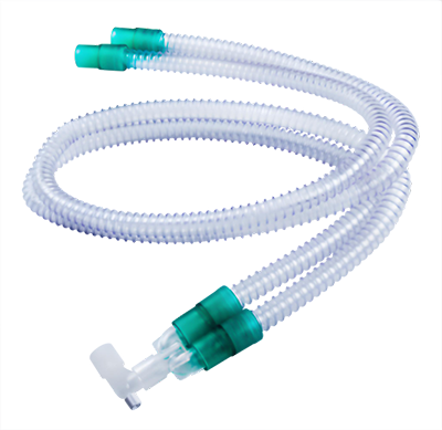 Circuit respiratoire double branche ondulé renforcé